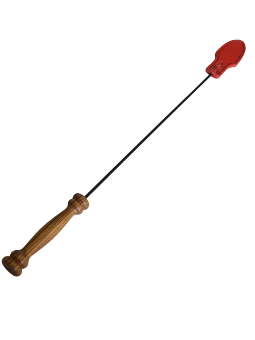 Bičík drsoň červený s rukojetí ze zebrana
